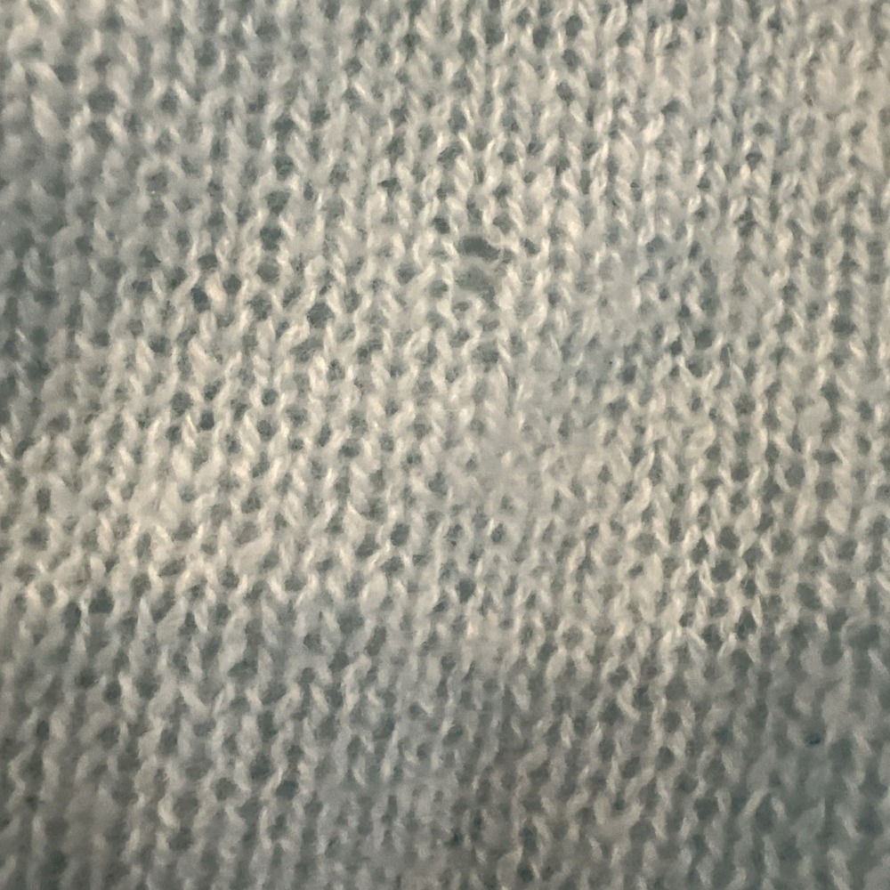 Jumper 1234 V-Neck 100% Cashmere Sweater Size Small Pale Blue | Navy Trim READ - Picture 6 of 7